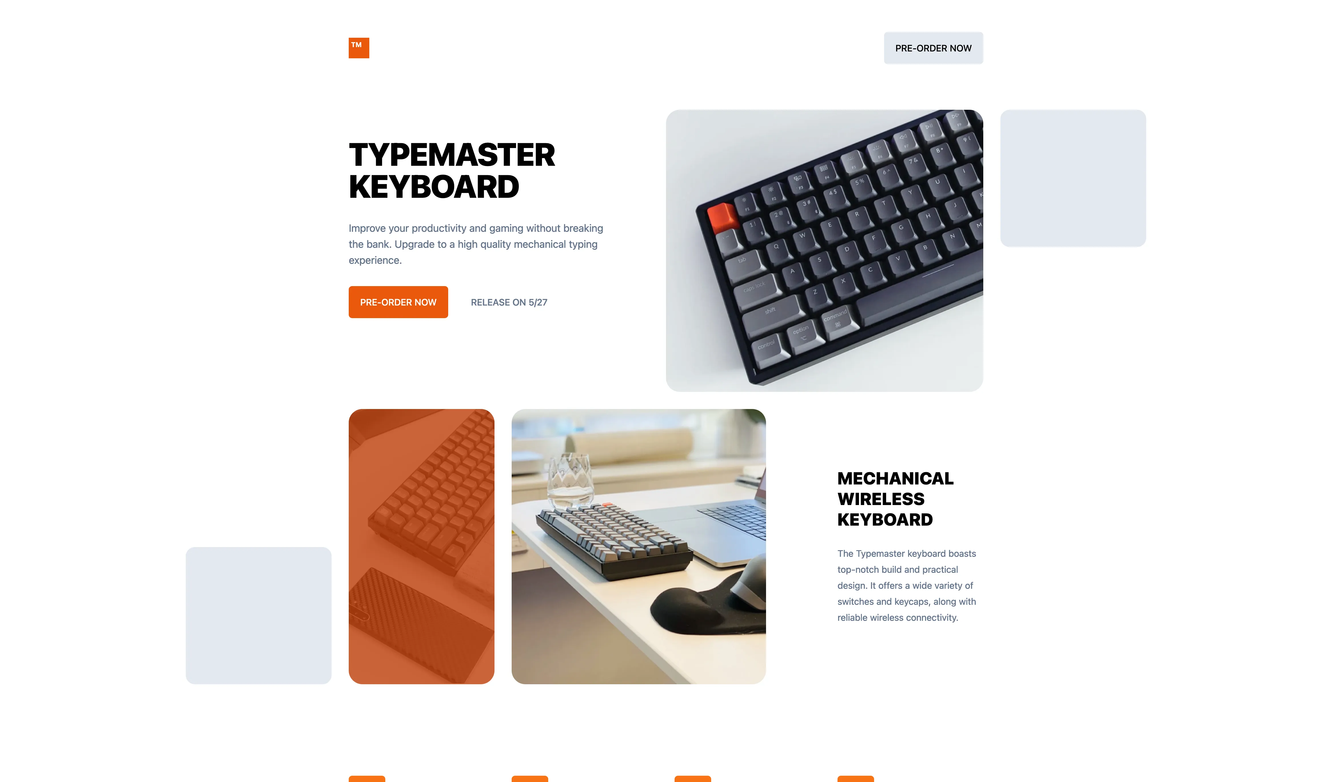 Typemaster Landing Page